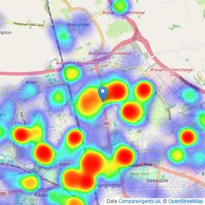 Farrell Heyworth - Fulwood listings heatmap