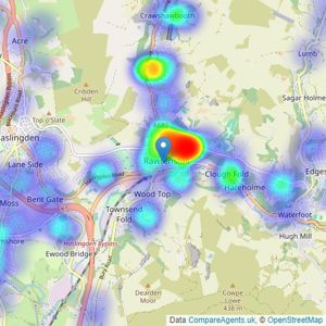 Farrow & Farrow - Rawtenstall listings heatmap