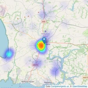 FBM - Haverfordwest listings heatmap