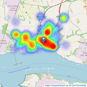 FBM - Milford Haven listings heatmap