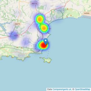 FBM - Tenby listings heatmap