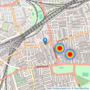 Featherstone Leigh - Battersea listings heatmap