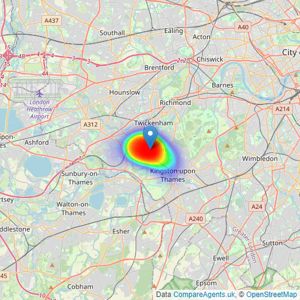 Featherstone Leigh - Teddington listings heatmap