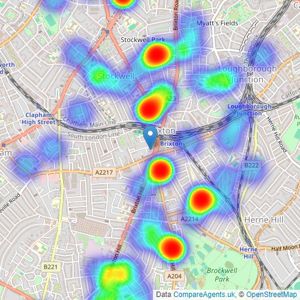 Felicity J Lord - Brixton listings heatmap