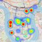 Felicity J Lord - Canary Wharf listings heatmap