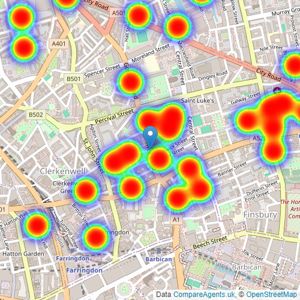 Felicity J Lord - Clerkenwell listings heatmap