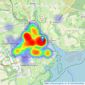 Fells Gulliver - Lymington listings heatmap