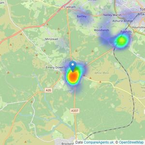 Fells Gulliver - Lyndhurst listings heatmap