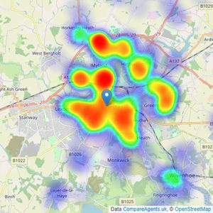 Fenn Wright - Colchester listings heatmap