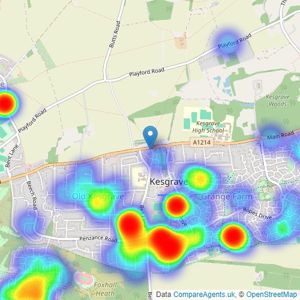 Fenn Wright - Kesgrave listings heatmap