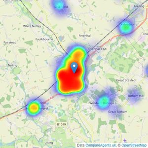 Fenn Wright - Witham listings heatmap