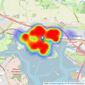 Fenwicks Estate Agents - Portchester listings heatmap