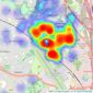 Ferndown Estates - Marston Green listings heatmap