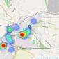 Ferriers Estate Agents - Kenfig Hill listings heatmap