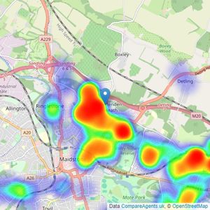 Ferris & Co - Penenden Heath listings heatmap