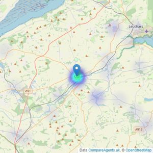 Fife Properties - Cupar listings heatmap