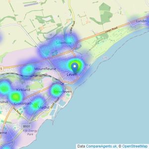 Fife Properties - Leven listings heatmap