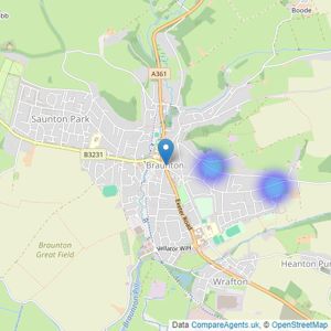 Fine & Country - Braunton listings heatmap