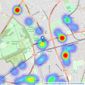 Fine & Country - Cheam listings heatmap