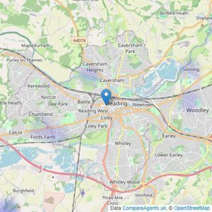 Fine & Country - Covering Reading listings heatmap