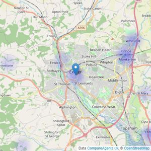 Fine & Country - Exeter listings heatmap