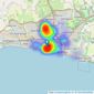 Fine & Country - Hove listings heatmap