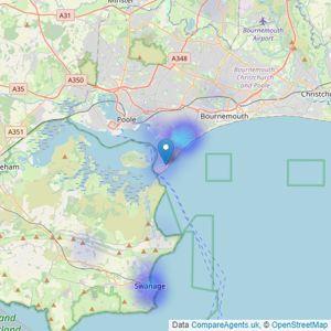 Fine & Country - Isle of Purbeck and Sandbanks listings heatmap