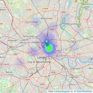 Fine & Country - Islington listings heatmap