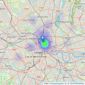 Fine & Country - Islington listings heatmap