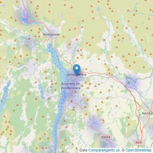 Fine & Country - Lakes & North Lancs listings heatmap