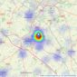 Fine & Country - Leamington Spa listings heatmap