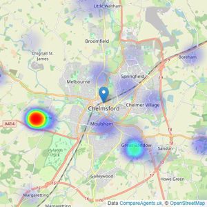 Fine & Country - Mid & South Essex listings heatmap