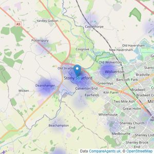 Fine & Country - Milton Keynes listings heatmap