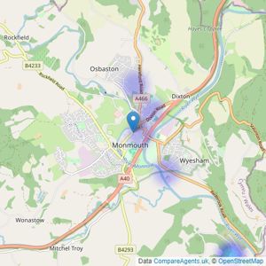 Fine & Country - Monmouth listings heatmap