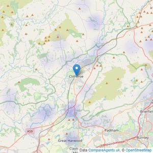 Fine & Country - Ribble Valley listings heatmap