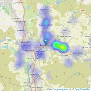 Fine & Country - Rossendale listings heatmap