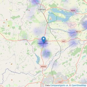 Fine & Country - Rutland listings heatmap