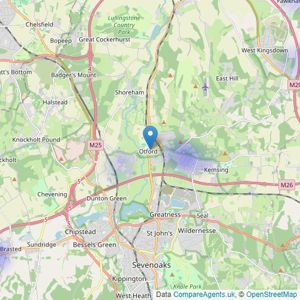 Fine & Country - Sevenoaks listings heatmap