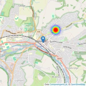 Fine & Country - Stroud listings heatmap