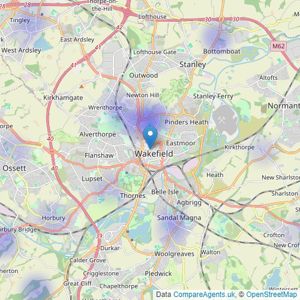 Fine & Country - Wakefield listings heatmap