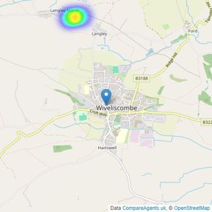 Fine & Country - Wiveliscombe listings heatmap