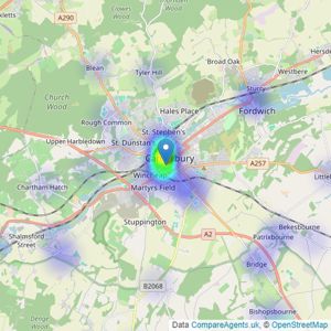 Finn's - Canterbury listings heatmap