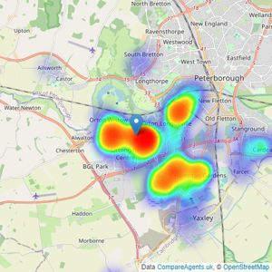 Firmin & Co - Orton Waterville listings heatmap