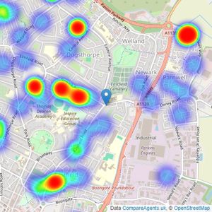 Firmin & Co - Peterborough listings heatmap