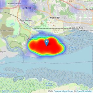 Fisks Ltd - Canvey Island listings heatmap