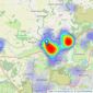 Fisks - Wimborne listings heatmap