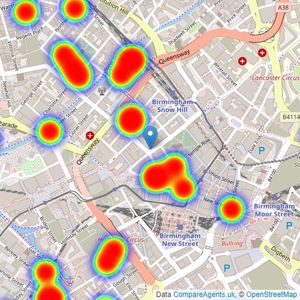 FleetMilne - Birmingham listings heatmap