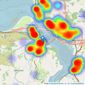 Fletcher & Poole - Conwy listings heatmap