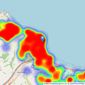 Fletcher & Poole - Rhos-On-Sea listings heatmap