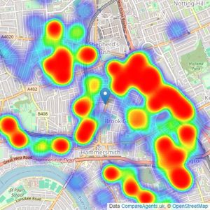 Fletchers - Brook Green listings heatmap